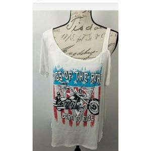 Zenobia White T Shirt Cold Shoulder